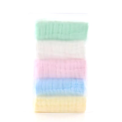 5 Pcs 30X30Cm Cotton Soft Baby Towels Baby Face Towel Handkerchief Bathing Feeding Face Washcloth Wipe Burp Cloth