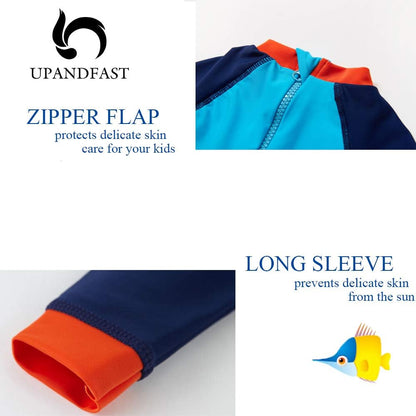 Upandfast Baby/Toddler Swimsuit Sunsuit UPF 50+ Infant One Piece Bathing Suit with Sun Hat