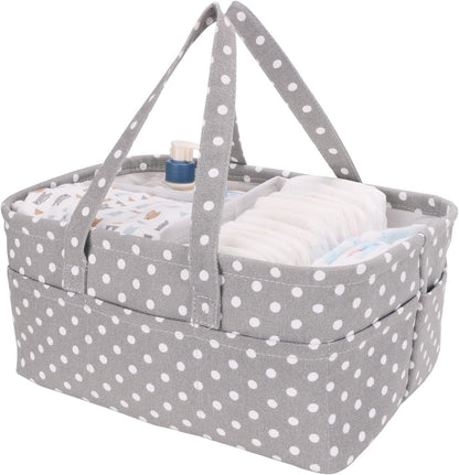 Baby Diaper Caddy Large Collapsible Nursery Organizer Storage Basket for Boy Girl Portable Holder Tote Bag for Changing Table Car Travel Registry Newborn Essentials Must Have Items