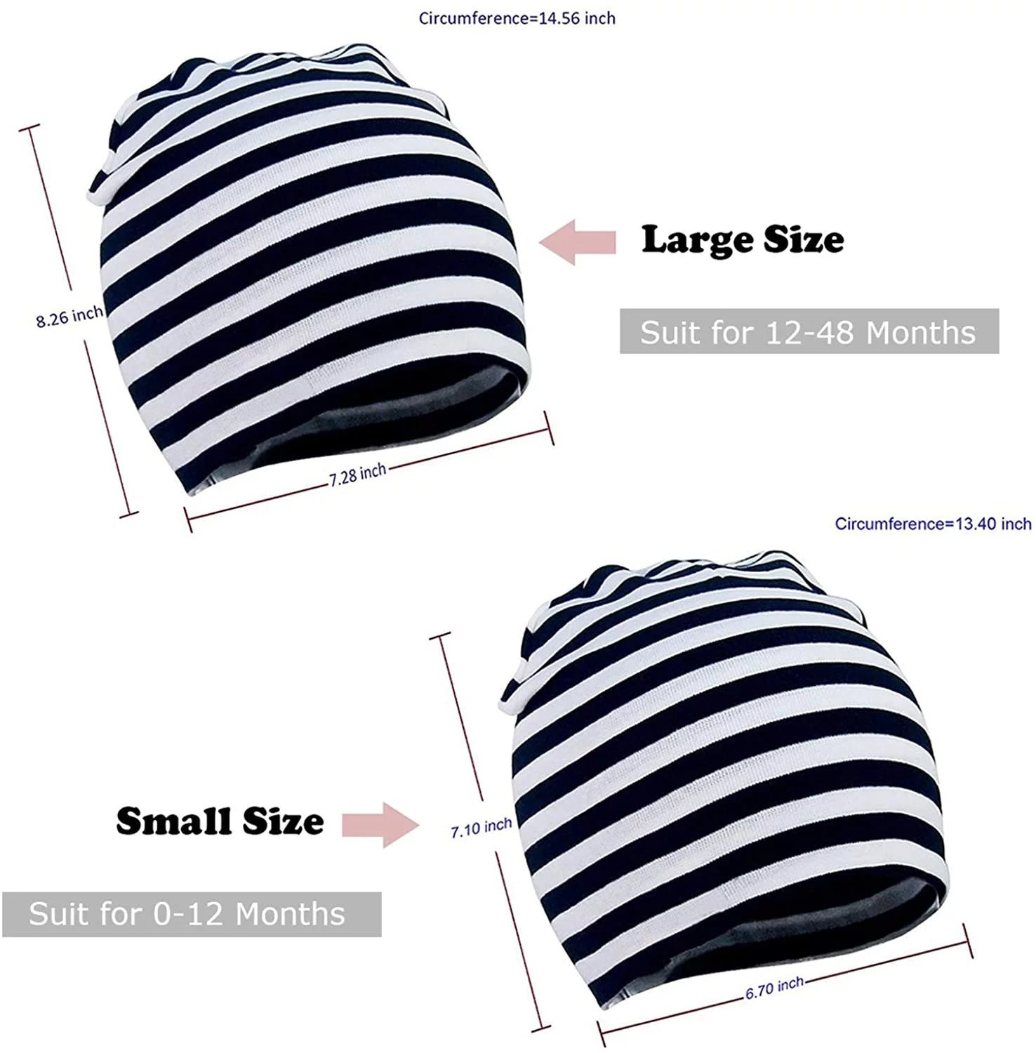 Zando Winter Cotton Warm Hat Unisex Baby Beanie Hat Infant Baby Soft Cute Knit Cap 06 Pack 1