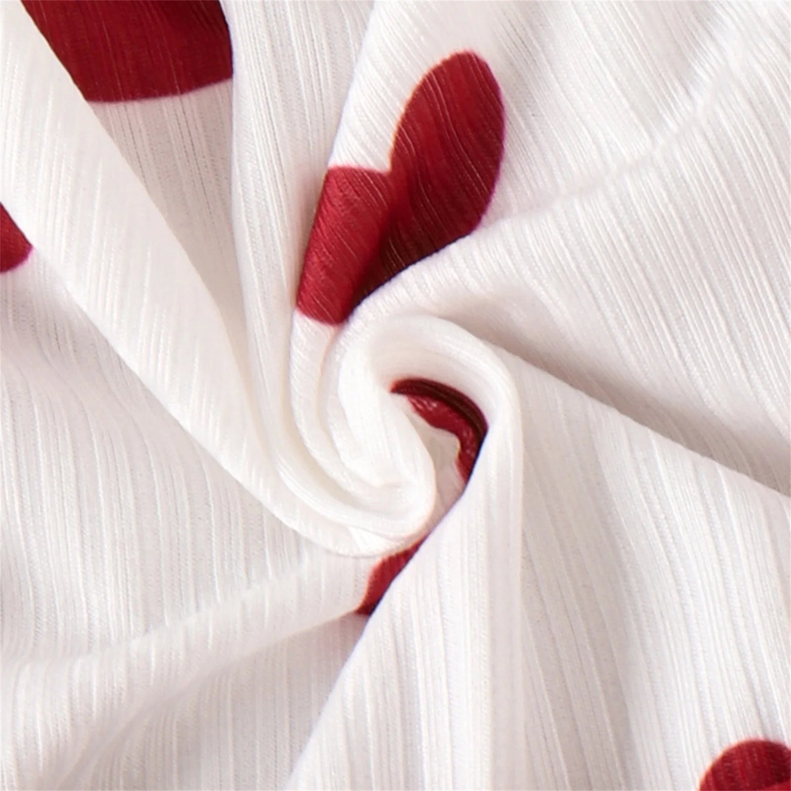 Patpat 2Pcs Baby Girl Clothes Valentine‘S Day Heart Short-Sleeve Dress & Headband Set, 12-18 Months